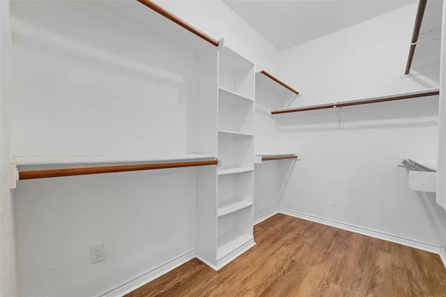 a view of small space with racks on the wall