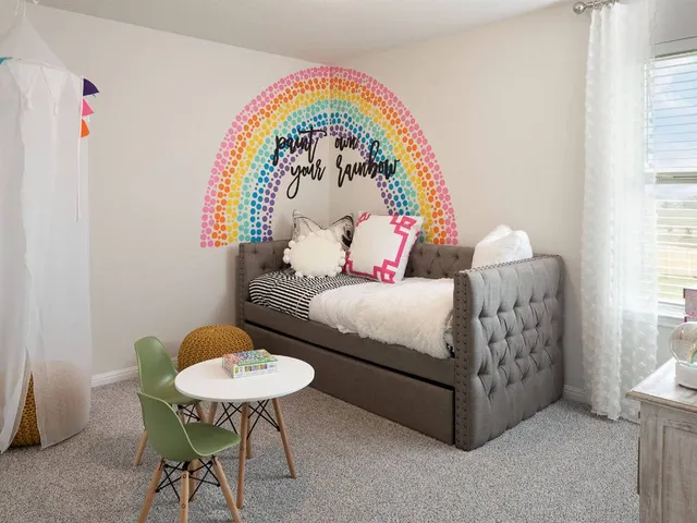 a living room with a couch and a table