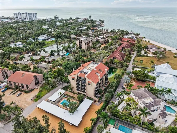 an aerial view of multiple house