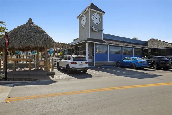 a car parked in front of a building