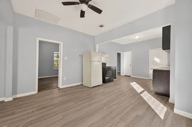 a view of kitchen and utility room
