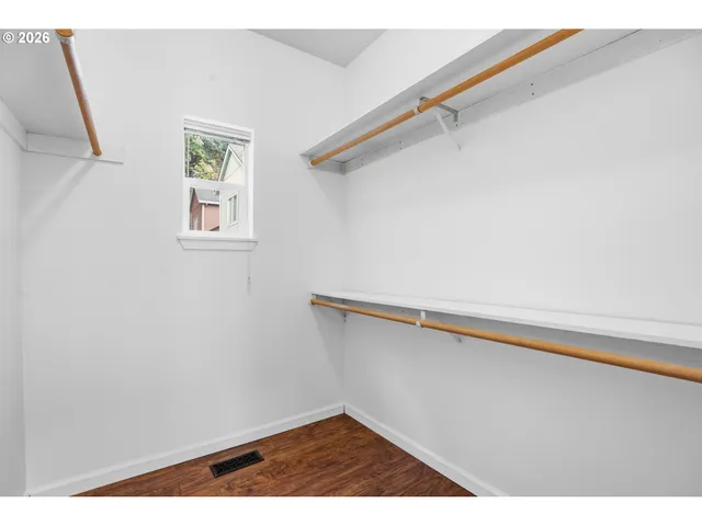 a view of small space with closet