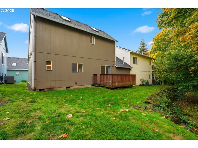 a backyard of the house