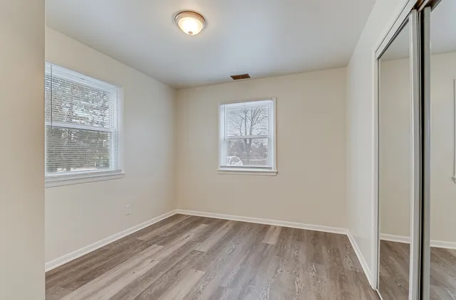 an empty room with a window