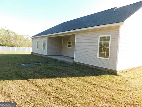 a backyard of a house