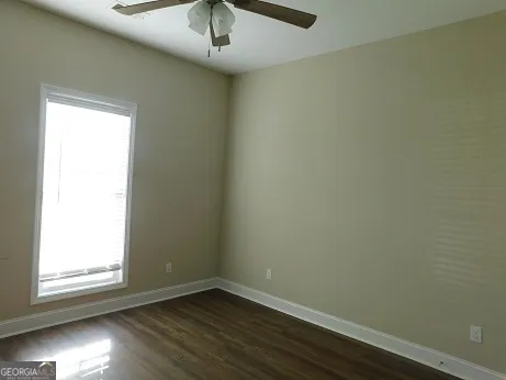 an empty room with a window
