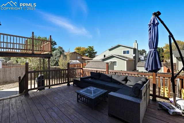 a view of front door and deck