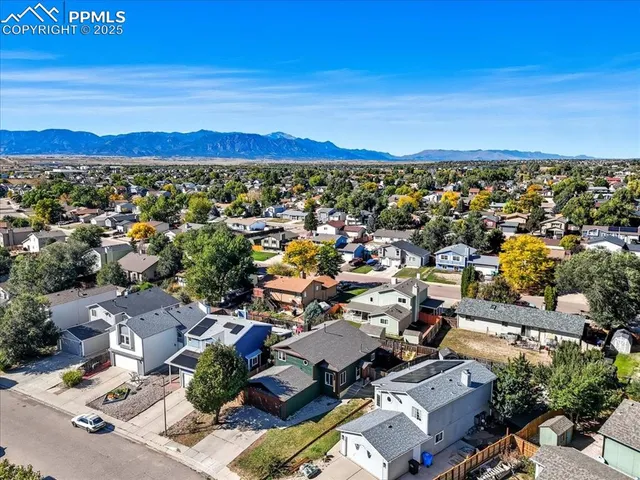 an aerial view of a city
