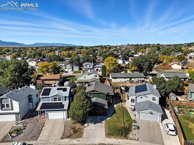 an aerial view of a city
