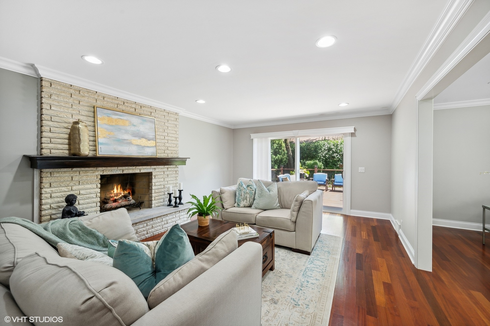 2736 Glenview Road Glenview, IL 60025 - Photo 4 of 31 a living room with furniture and a fireplace