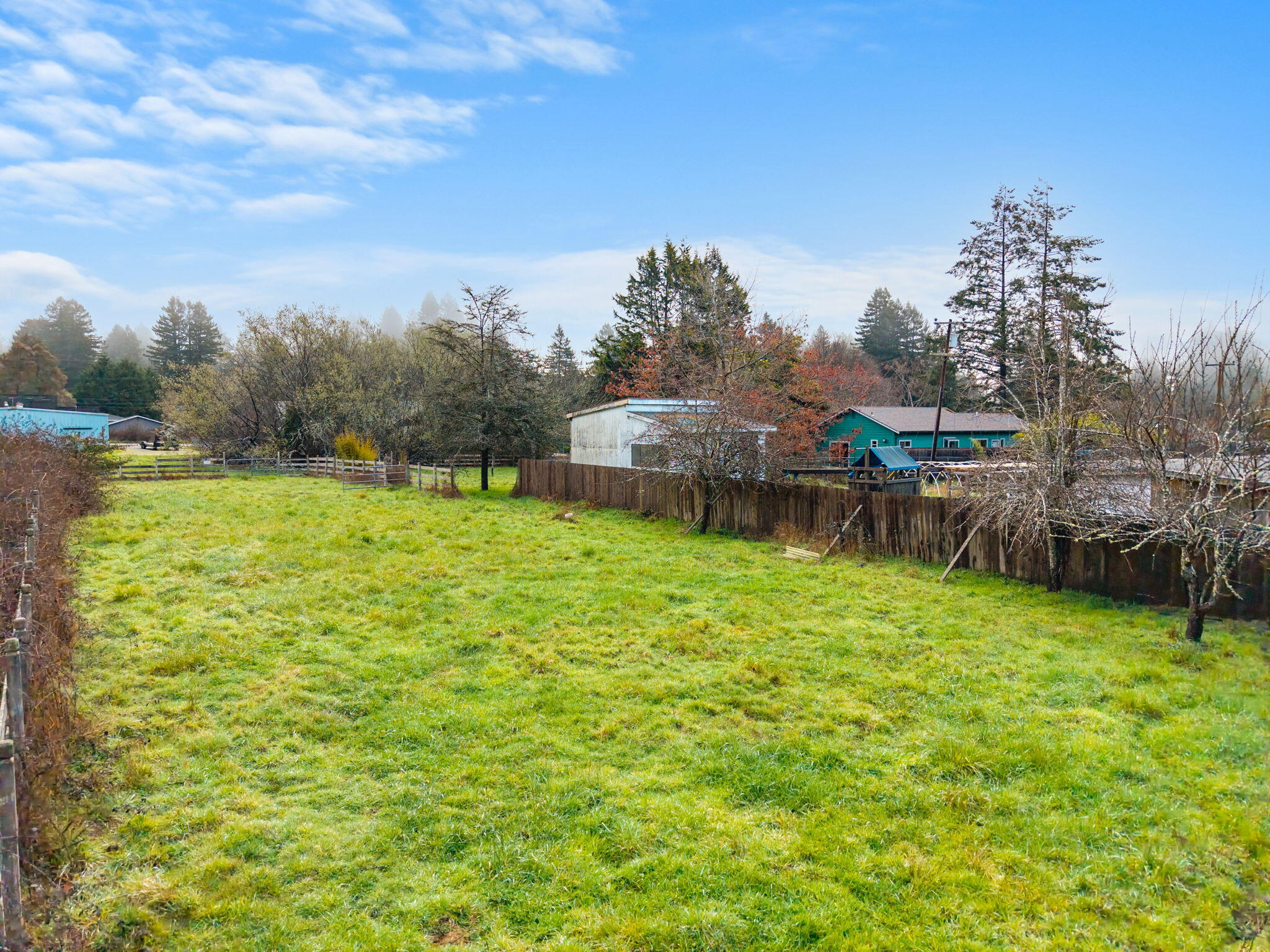 61 Kingston Road Fieldbrook, CA 95519 - Photo 40 of 48 a view of a backyard with a garden