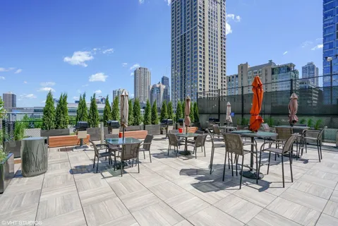 a view of outdoor space with seating