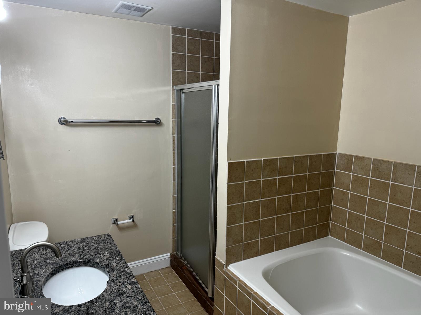 21131 Crocus Terrace Ashburn, VA 20147 - Photo 17 of 37 a bathroom with a sink a toilet and shower