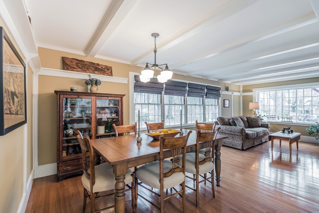 130 Hidden Road Andover, MA 01810 - Photo 6 of 27 a view of a dining room with furniture window and wooden floor