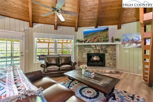 a view of porch with seating space