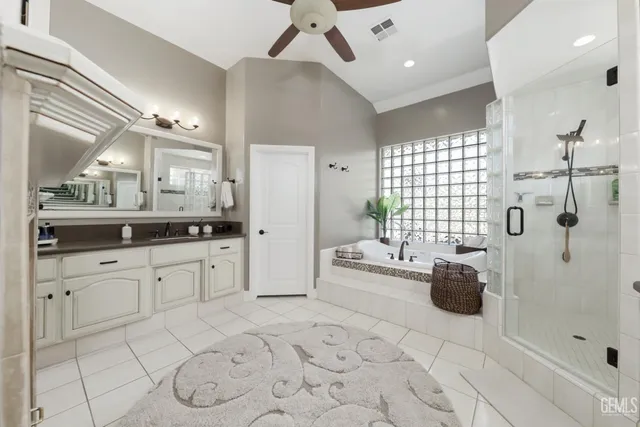 a white bath tub sitting in a bathroom