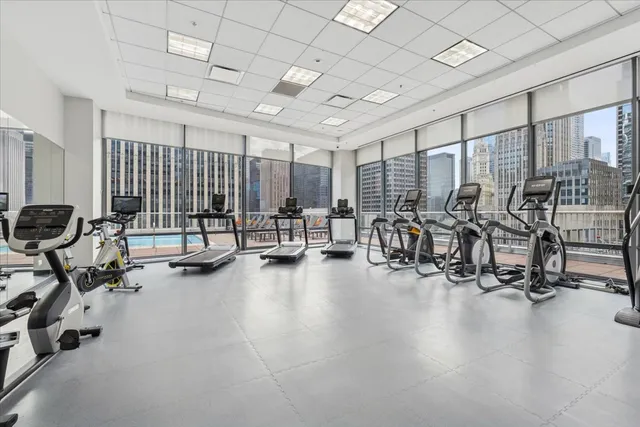 a view of roof with sitting area