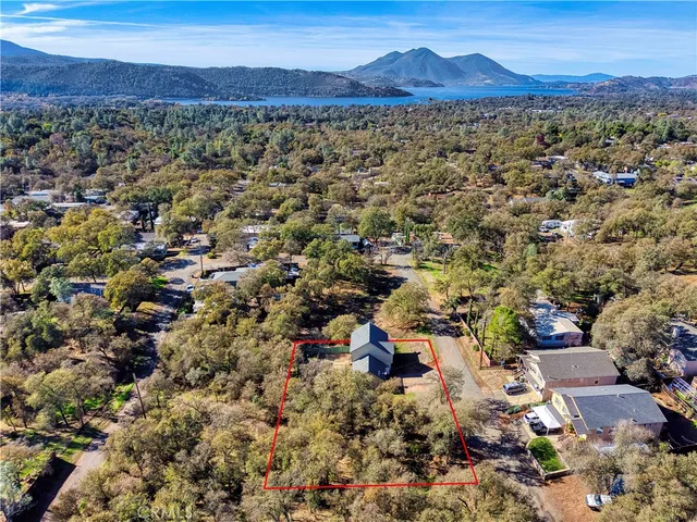 a view of a city with mountain