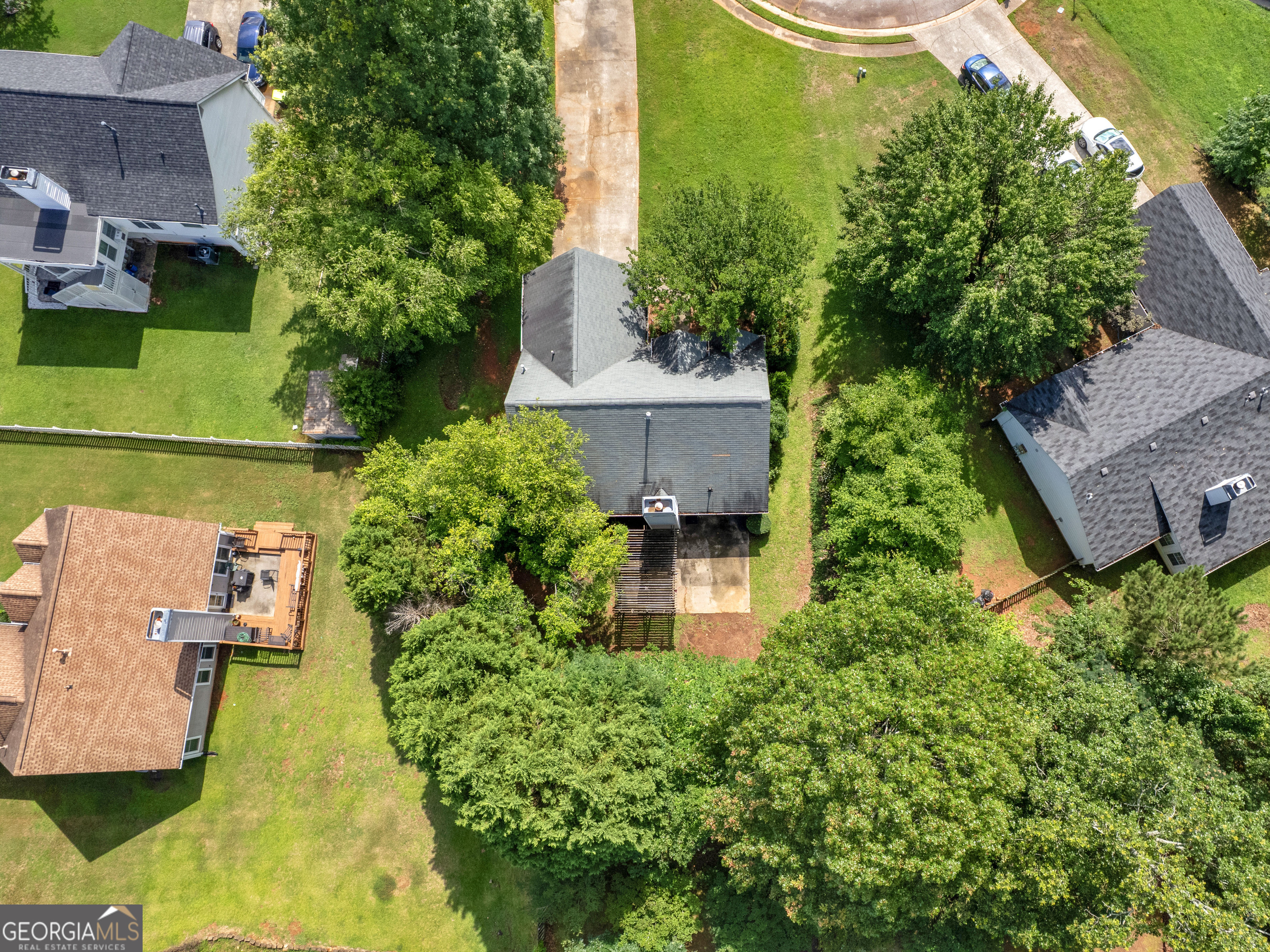 404 Northwind Place Stockbridge, GA 30281 - Photo 9 of 56 an aerial view of a house with swimming pool and garden