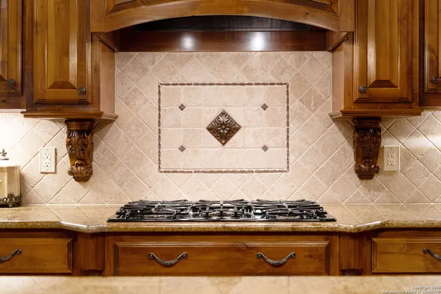 an entryway with wooden floor and a potted plant
