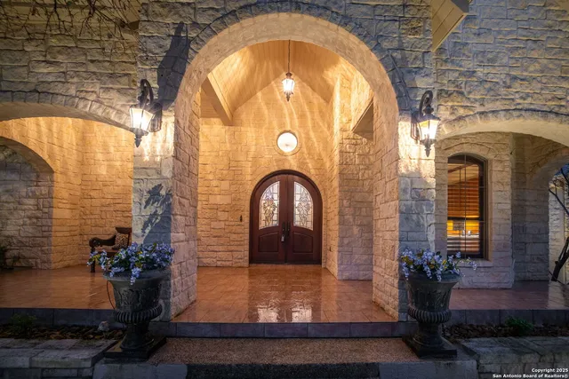 a view of a entryway door of the house