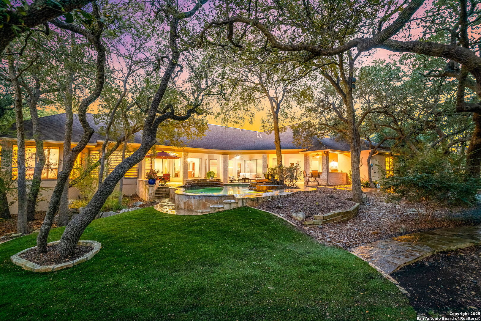 20027 Buckhead Lane Garden Ridge, TX 78266 - Photo 62 of 70 a view of a backyard with large trees
