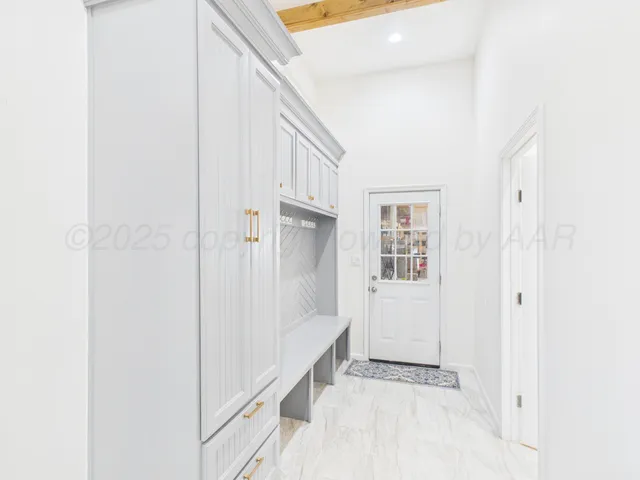 a close view of wooden closet