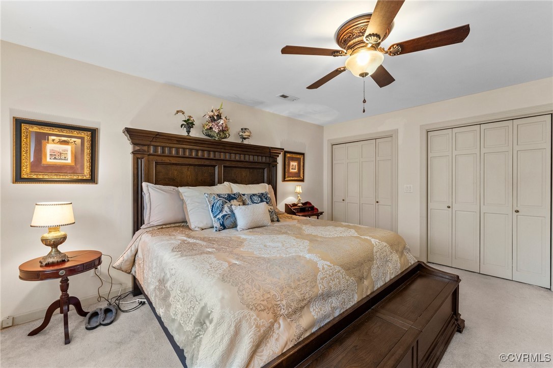 200 St Georges Boulevard Williamsburg, VA 23185 - Photo 31 of 49 Bedroom featuring visible vents, light carpet, two