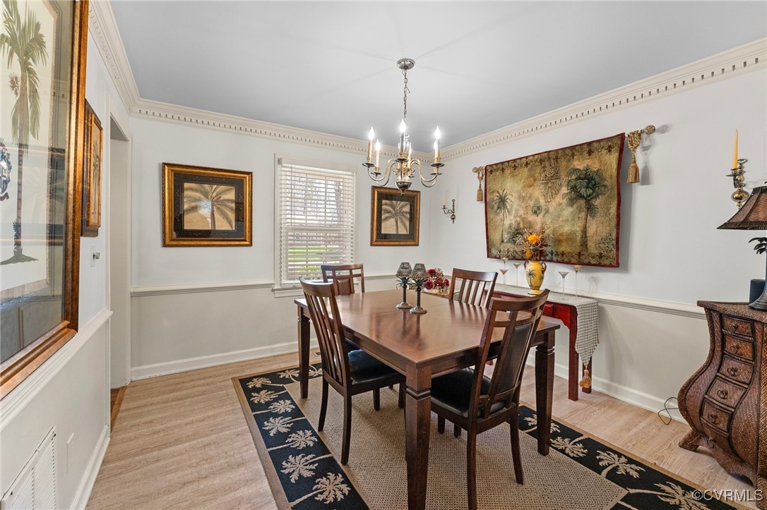200 St Georges Boulevard Williamsburg, VA 23185 - Photo 8 of 49 Dining room with visible vents, baseboards, light