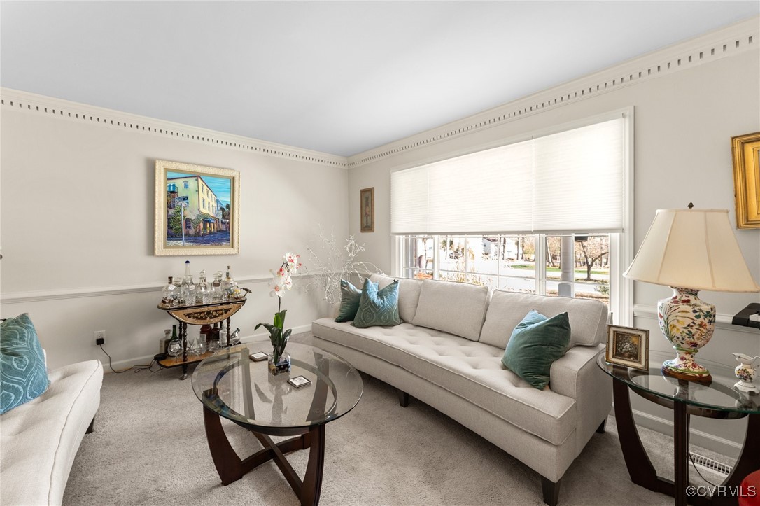 200 St Georges Boulevard Williamsburg, VA 23185 - Photo 10 of 49 Living area with baseboards and carpet