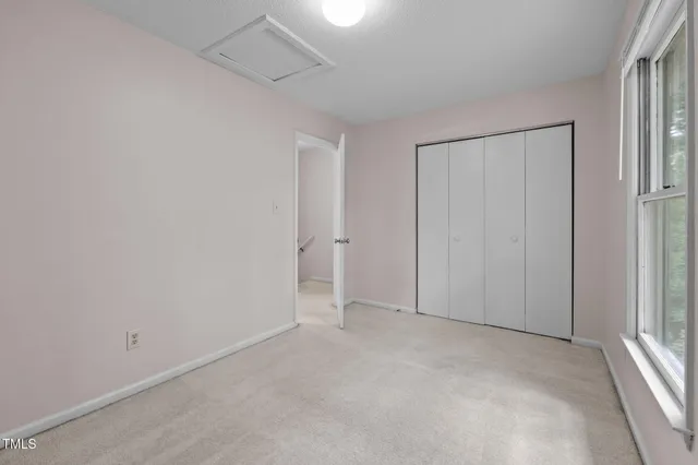 an empty room with a window