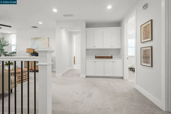 a view of kitchen with wooden floor