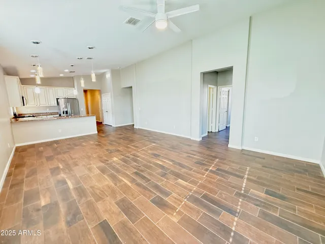 a view of a kitchen with a sink