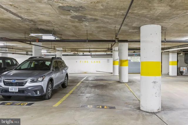 a car parked in garage