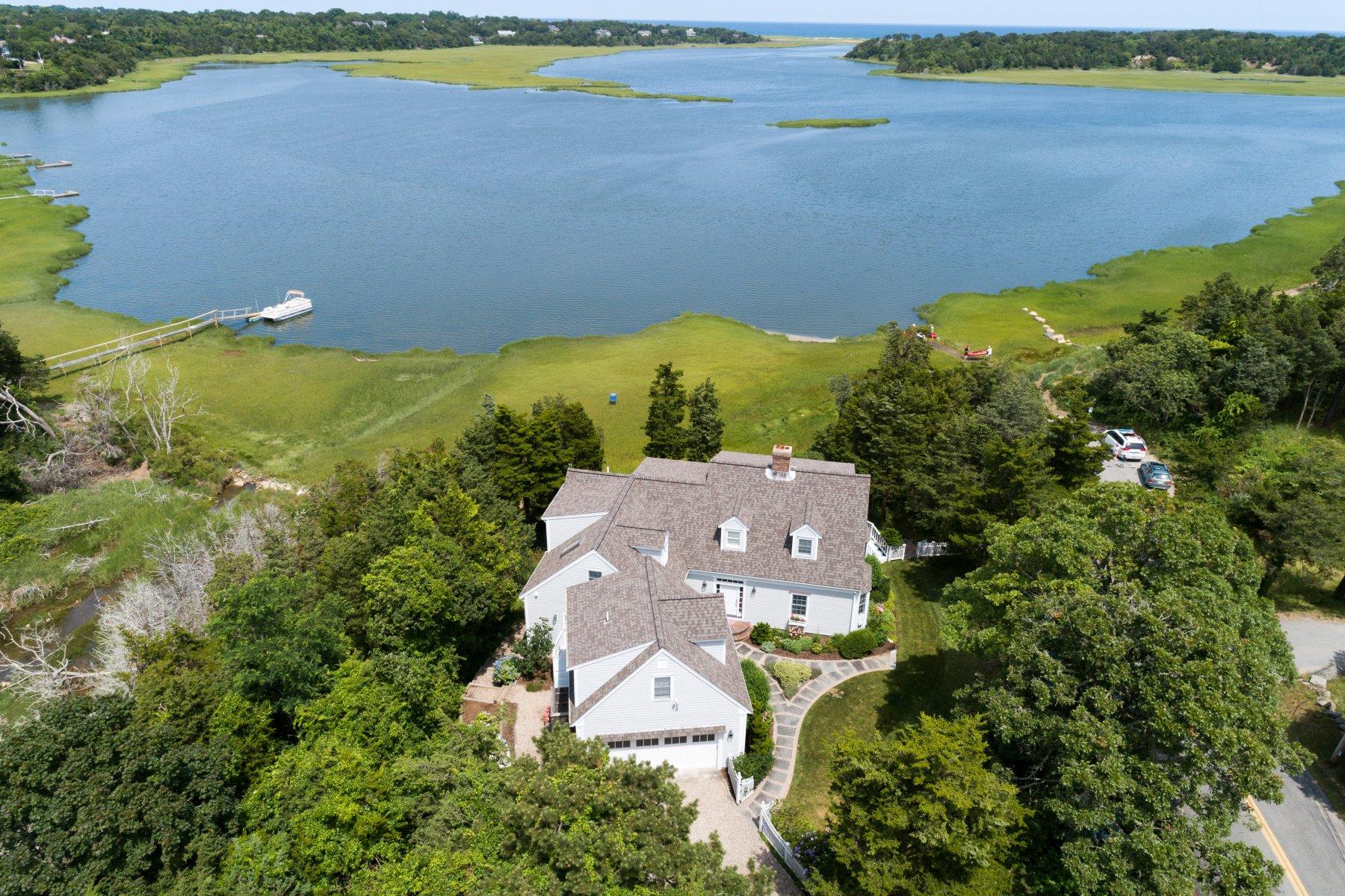 204 Barley Neck Road Orleans, MA 02653 - Photo 34 of 35 Aerial View of Home and Pochet Inlet