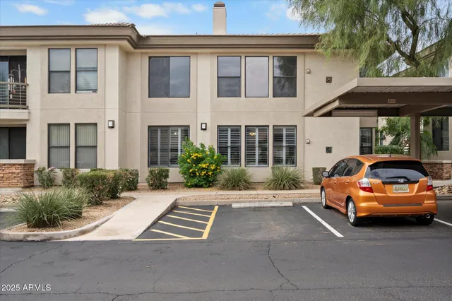 a house view with a garden space