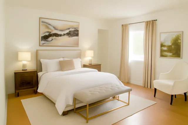 an empty room with a window