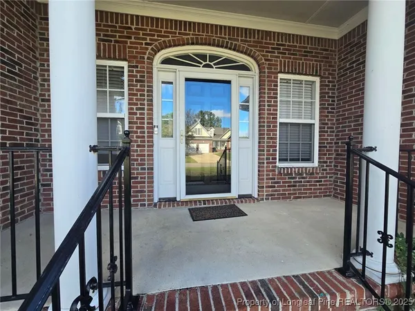 a view of a door of the house