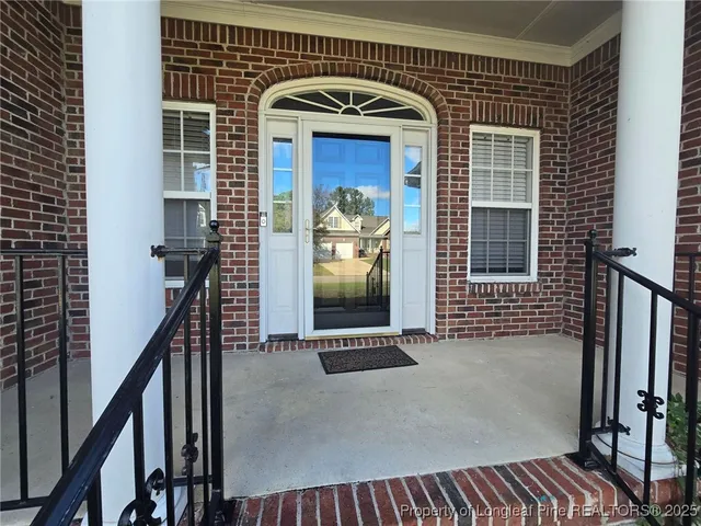a view of a door of the house