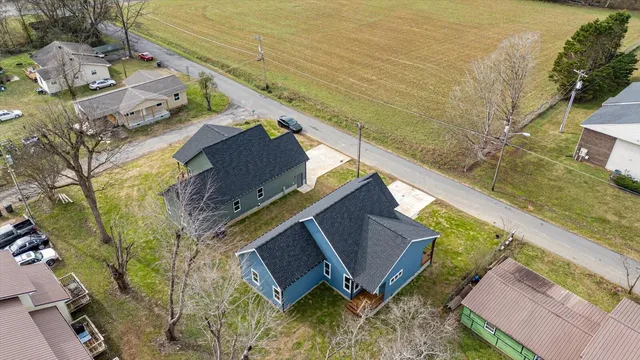a view of a yard with an outdoor space