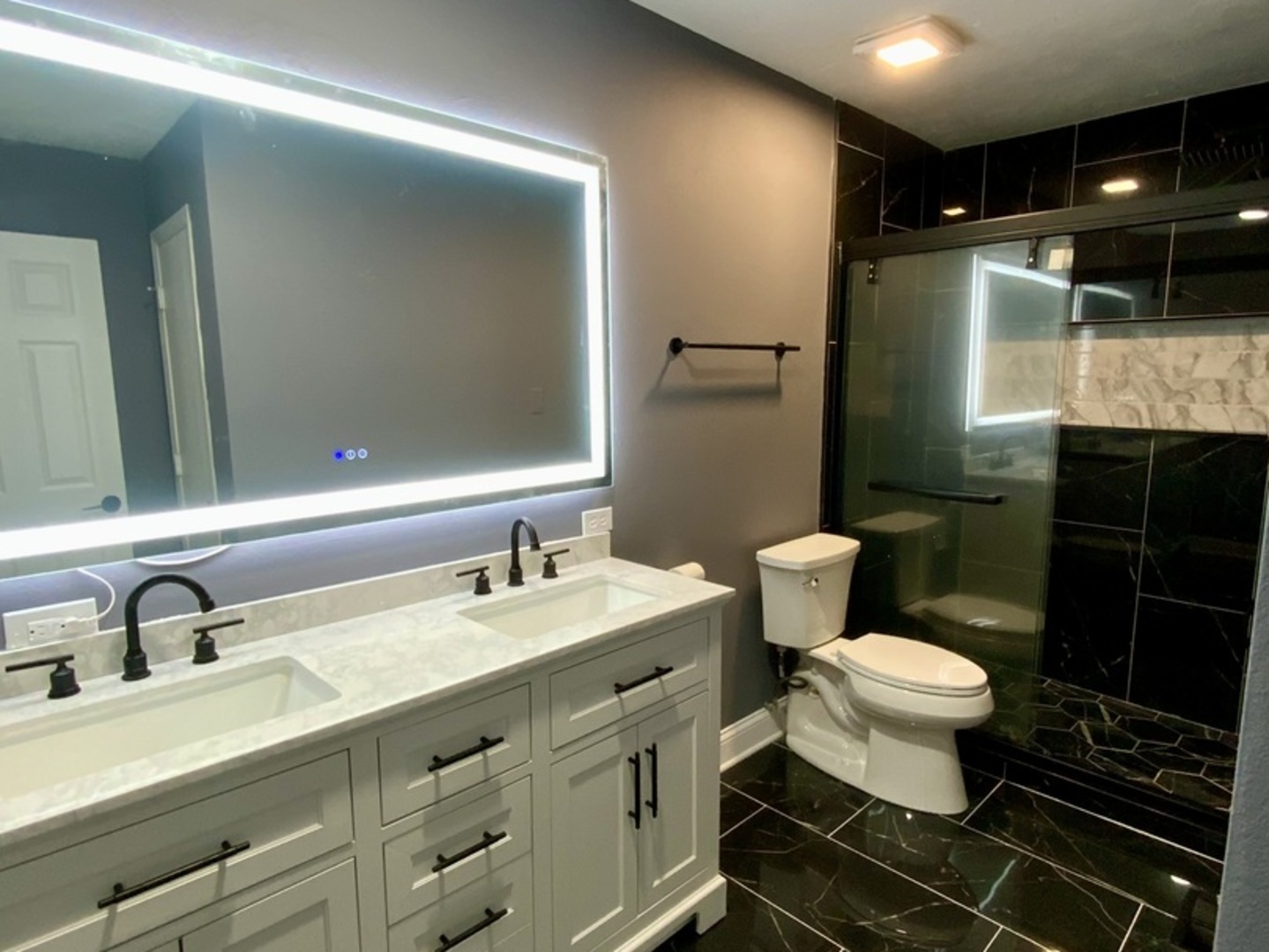 4014 Ridge Road Zion, IL 60099 - Photo 17 of 21 a bathroom with a double vanity sink mirror and toilet