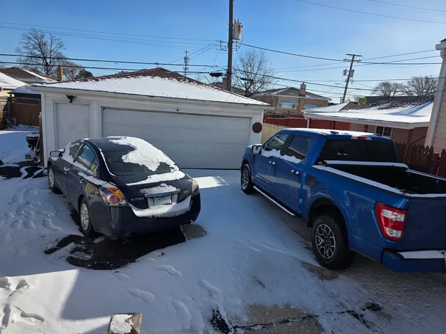 a car parked in garage