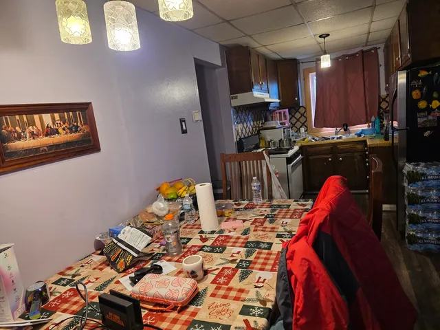 a workspace with lots of appliances