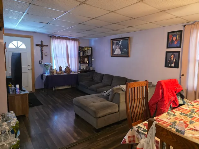 a living room with furniture and a couch