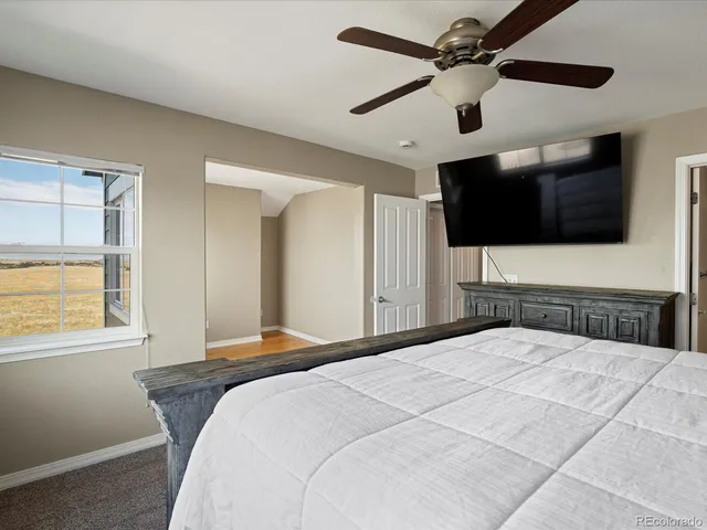 a view of a glass door with a window