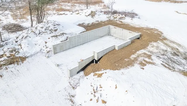 a view of side deck of snow