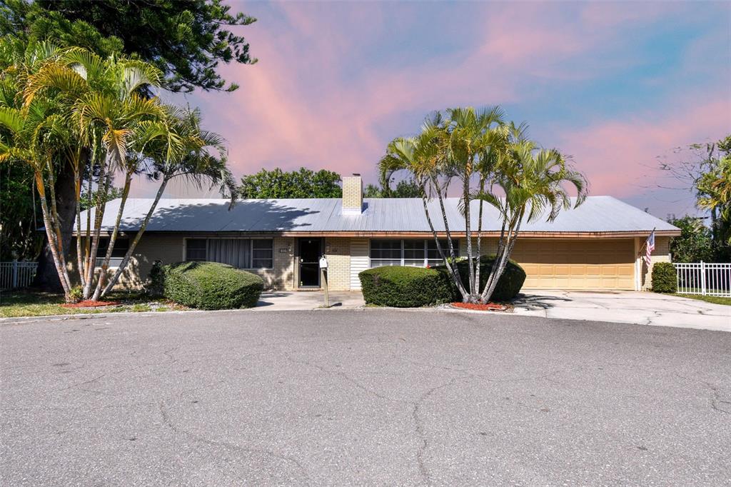 front view of a house with a outdoor space
