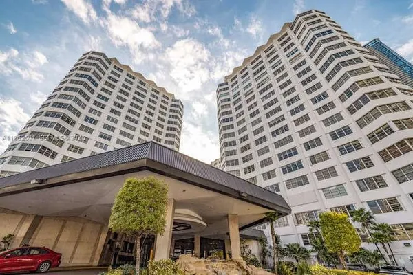 a front view of a building