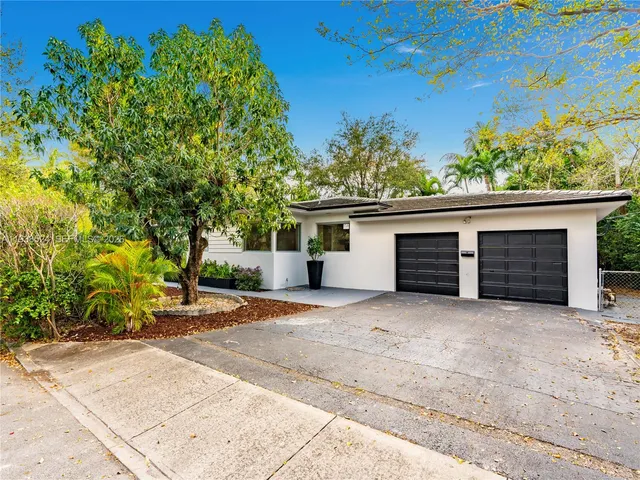 front view of a house with a outdoor space