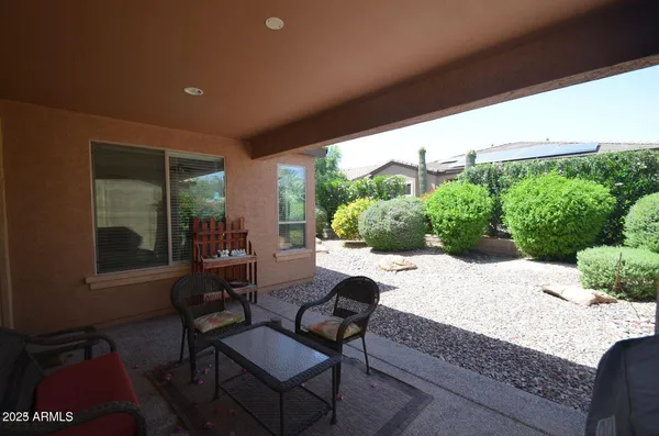 a outdoor space with furniture